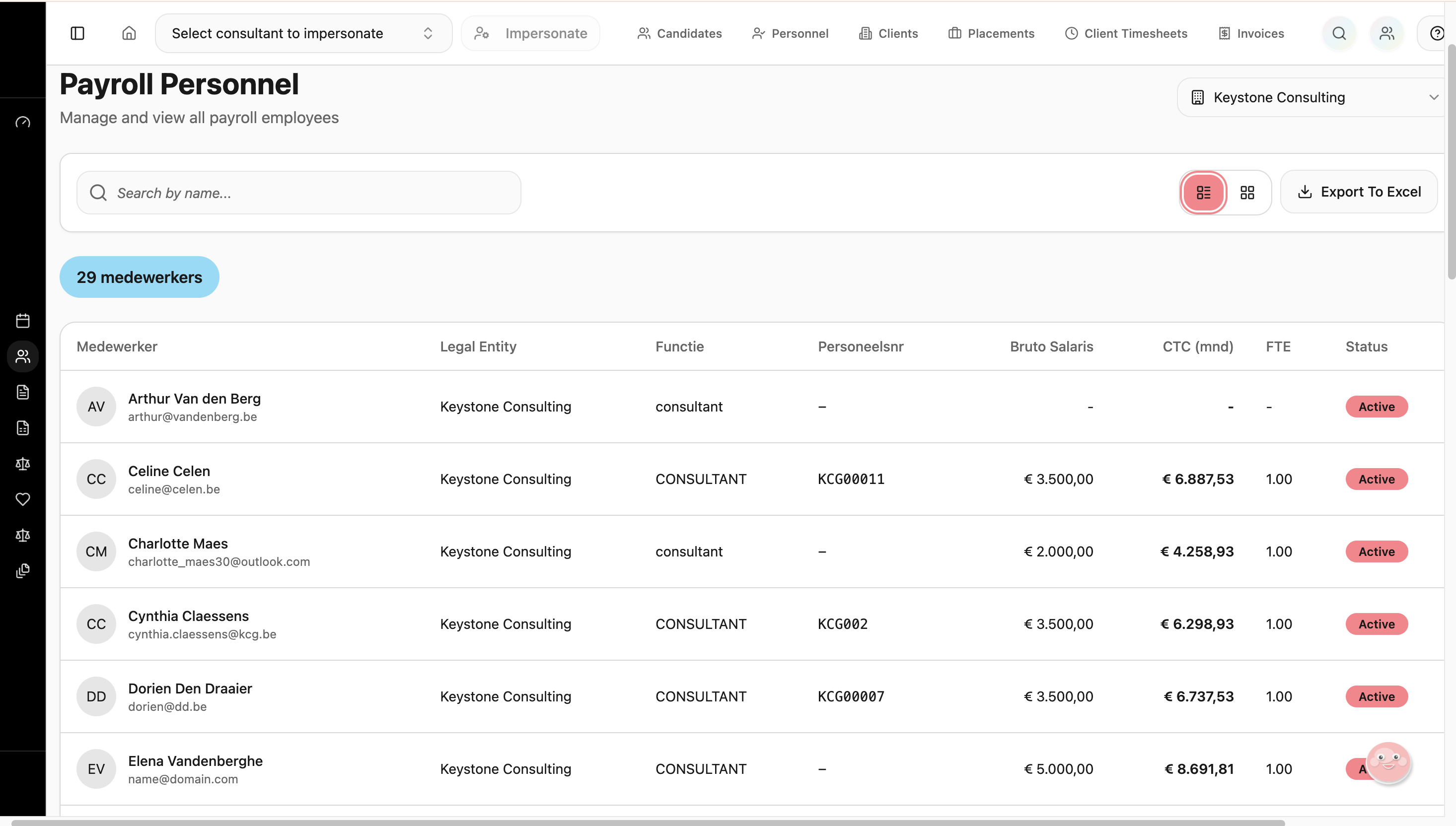Finance Manager dashboard