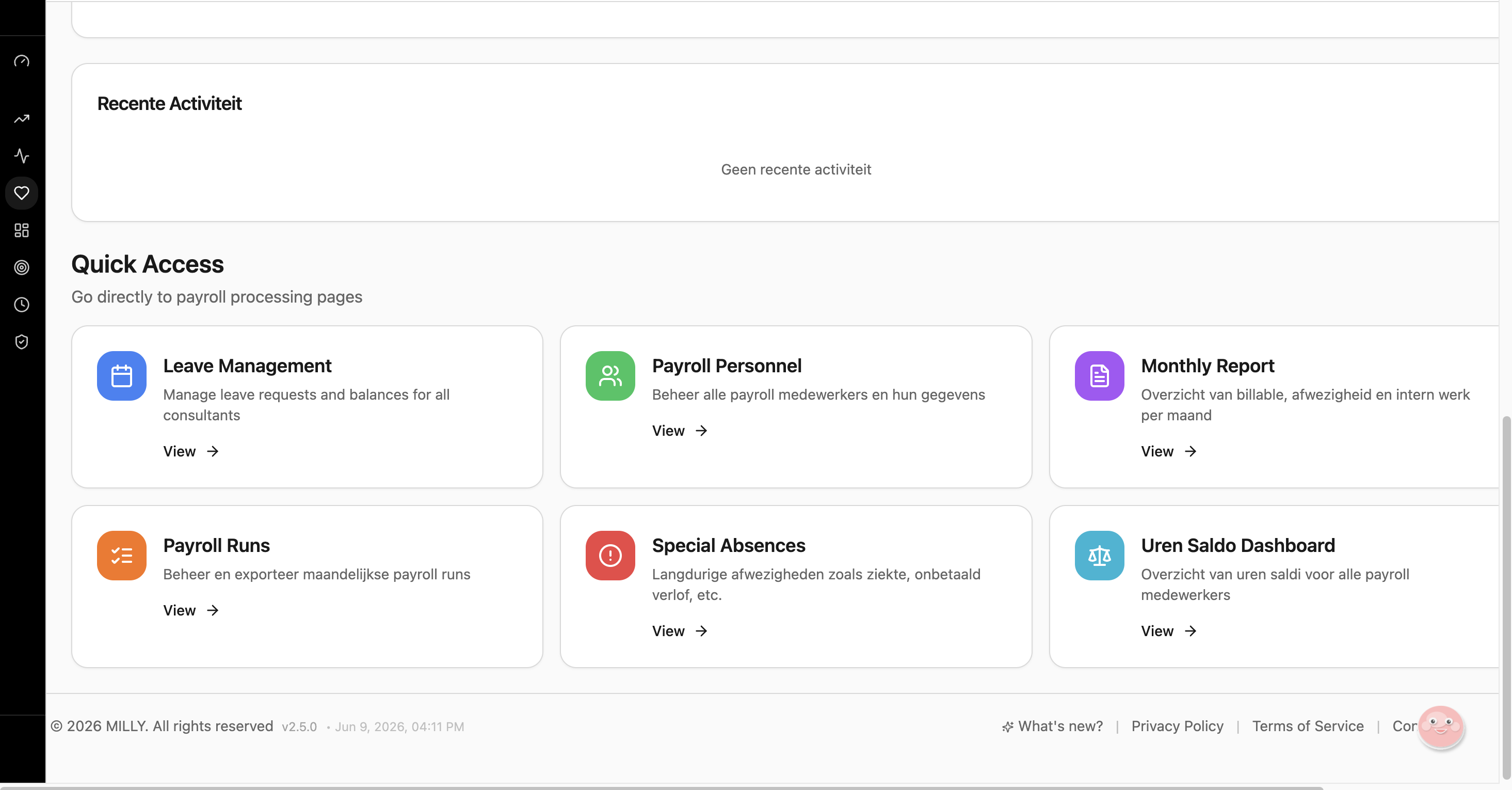 HR Manager dashboard